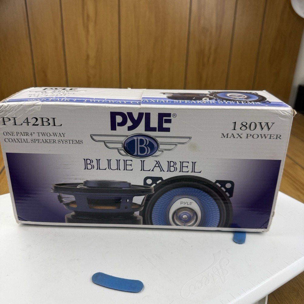 Pyle Audio Car Speakers PL42BL 4" 180 Watt 2 Way (pair) Blue Label New - Picture 4 of 12